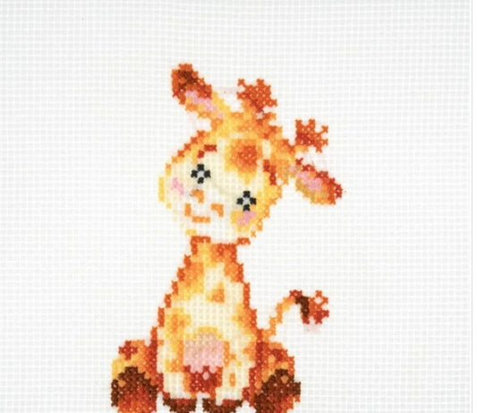 Point de croix petite girafe