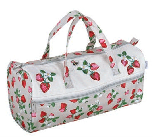 Sac fraise de rangement aiguilles, tricot, crochet, Créations,  avec poche